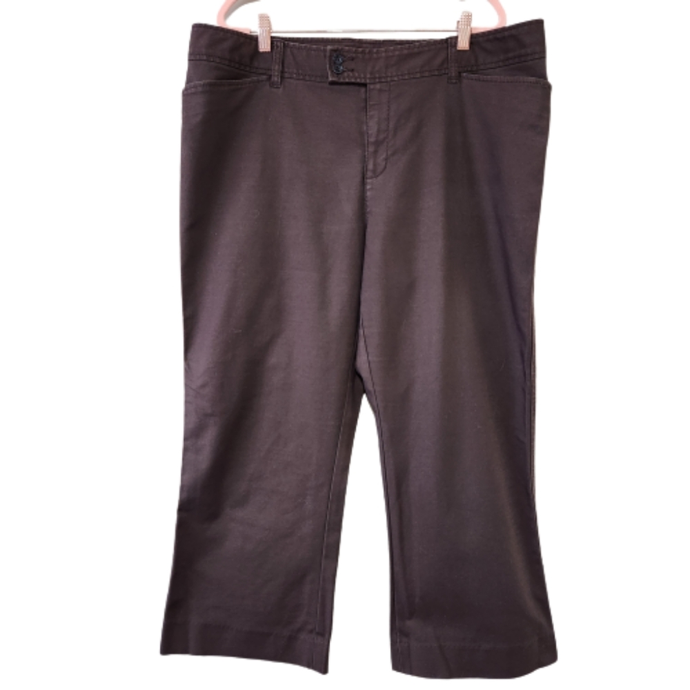 EDDIE BAUER Vashon Fit Brown Capri Pants Size 18 #0418